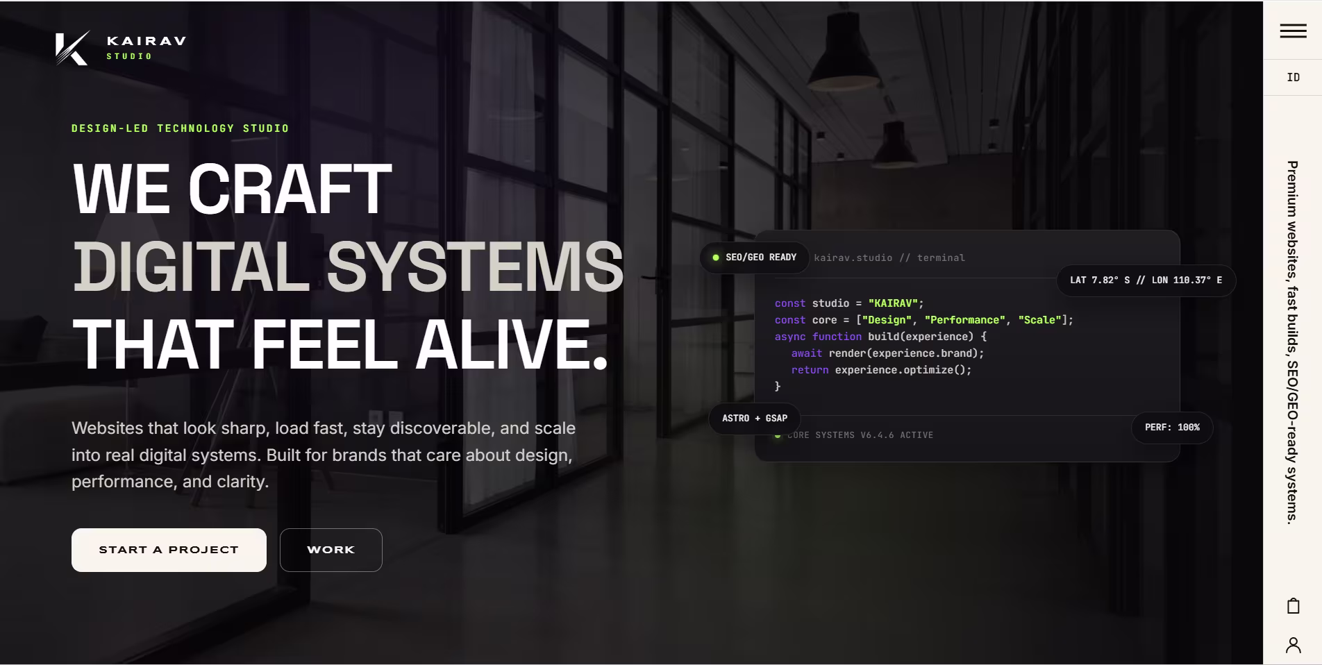 Interface Kairav Studio